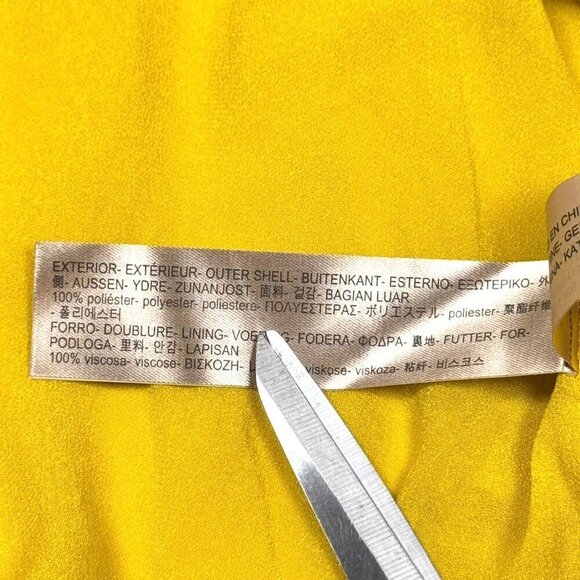 Massimo Dutti Pleated Babydoll Cami Top Sz.M Yellow Flowy Dopamine Coquette Y2K - Picture 11 of 14